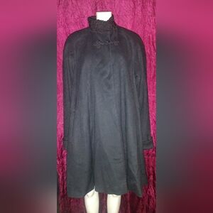 "Evan Picone" Pleated Wool Coat